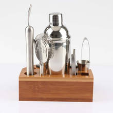 9/12pcs Cocktail Shaker Making Set Bartender Kit With Bamboo Stand DIY Drink Mixer Stainless Steel Bar Tool Home Bar Accessories 2024 - buy cheap