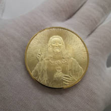Commemorative Coin Jesus Saying Bless Gold Plated Coins Collection Souvenir Art Gifts 2024 - buy cheap