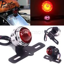Lámpara trasera LED para motocicleta, luz de freno y soporte de matrícula para Harley, Bobber, Chopper, Scrambler, Cafe Racer 2024 - compra barato