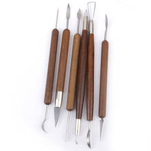 Pottery Clay Sculpture Carving Modeling Tools Wooden Handle Set of 6pcs 2024 - buy cheap
