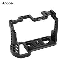 Andoer Aluminum Alloy Video Camera Cage with Cold Shoe Mount 1/4 Inch & 3/8 Inch Screw Holes for Sony A7R4 A7R IV 2024 - buy cheap