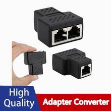 Adaptador de rede rj45, extensor de rede para ethernet e lan, 1 a 2 conector 2024 - compre barato