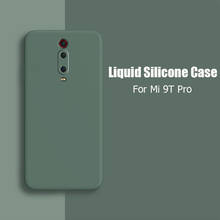 Capa de silicone líquido para xiaomi mi 9t pro, capa protetora macia de silicone para celular 2024 - compre barato