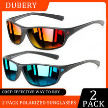 Dubery óculos de sol polarizado, 2 pacotes, marca masculino, moda 2021, estilo esportivo, alta qualidade, fotocrômico, lentes, óculos de sol 2024 - compre barato