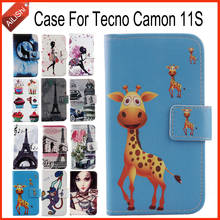 Funda de AiLiShi para Tecno Camon 11S lujosa Funda de cuero pintada de PU Tecno 100% funda protectora especial para teléfono piel + seguimiento 2024 - compra barato