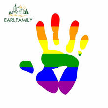 EARLFAMILY 13cm x 11.1cm For Gay Pride Rainbow Car Stickers Creative Decal Vinyl Material Occlusion Scratch Decoration 2024 - buy cheap