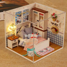 Kits de casa de muñecas DIY, modelo de artesanía 1/24, miniatura de casa de muñecas con muebles 2024 - compra barato