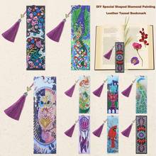 DIY Mandala Special Shaped Diamond Painting Leather Tassel Bookmark Gifts for Student New Year Gift Embroidery Craft 2024 - buy cheap