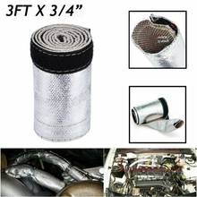 Metallic Heat Shield Sleeve Insulated Wire Hose Cover Wrap Loom Tube 3ft x 3/4 Car Accessories 2024 - buy cheap