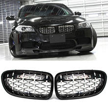 Grade dianteira para bmw, em preto brilhante, cromado, para modelos f10, f11, 528i, 535i, 4d, m5 1999-16 2024 - compre barato