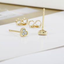 Fashion Ear Studs Earring Ear Pin Lovely Heart-Shaped with Zircon 925 Sterling silver Jewelry For Women Classic Gift 2024 - buy cheap