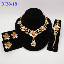 Dubai Jewelry Sets Gold Fashion Ladies Crystal Bridesmaid Indian Jewelry Wedding Gifts Bridal Jewelry Set 2024 - buy cheap