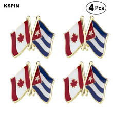 Canada & Cuba Friendship Flag Pin Lapel Pin Badge  Brooch Icons 4pcs 2024 - buy cheap