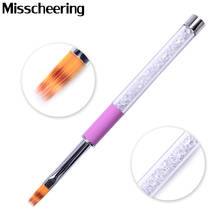 1PC Rhinestone Nail Art Ombre Brush UV Gel Drawing Liner Nylon Hair Brush Nail Art Tools 2024 - buy cheap