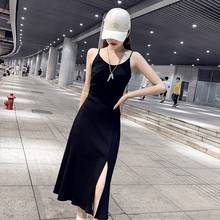 Vintage Women Dresses Summer V-neck Maxi Dress Front Split Halter Dress Sexy Sling Sleeveless Long Dresses 2024 - buy cheap