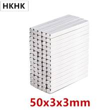 5-50pcs magnet 50x3x3 mm Super Strong Sheet Rare Earth Magnet Thickness 3mm Block Rectangular Neodymium Magnets 50mm x 3mm x 3mm 2024 - buy cheap