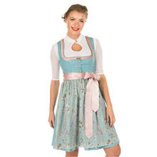 Disfraz de Oktoberfest para mujer, traje azul claro de chica cervecera, vestido Dirndl, Fiesta tradicional bávaro, traje de Cosplay de sirvienta de cerveza, nueva Alemania 2024 - compra barato