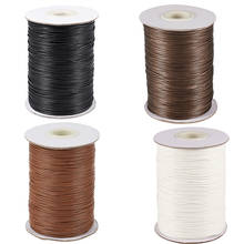 1mm Korean Waxed Polyester Cord Thread String for Jewelry Making DIY Necklace Bracelet Craft Supplies about 200yards/roll 2024 - buy cheap