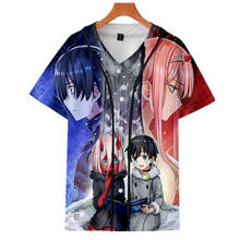 Camiseta de béisbol Darling in the Franxx 3D para hombre y mujer, camisa con estampado de Anime, moda Harajuku, ropa de marca 2024 - compra barato