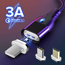 Магнитный зарядный кабель K·STUCNE, Micro USB/Type-C/Lightning, 1/2 м 2024 - купить недорого