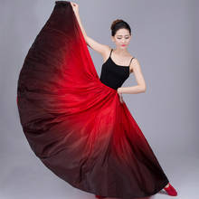 Fantasia de dança espanhola gradiente elegante, vestidos de saia terapêutica para mulheres, roupas de performance de palco de tourada, dl002 2024 - compre barato