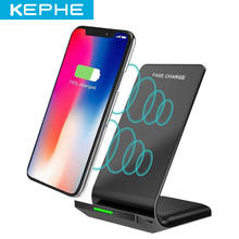 Kephe-carregador sem fio qi 10w, carga rápida, para iphone 12, 11, 8, samsung s20, s8, s7, s6 edge, note 8 2024 - compre barato