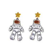 Pendientes colgantes de cristal para mujer y niña, aretes con borlas, diseño creativo, universo, Planeta, estrella, astronauta 2024 - compra barato