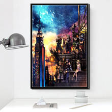 Kingdom Hearts-Póster de vinilo de moda para decoración del hogar, cubierta de juego, pintura de Anime, lienzo de seda, póster, obra de arte 2024 - compra barato