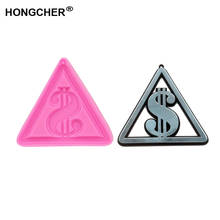 New geometric figure dollar sign fashion necklace pendant silicone mold cake dessert decoration mould earring epoxy resin mold 2024 - buy cheap