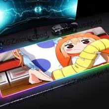 XGZ Anime Cute Loli Pillow HD Custom Large RGB Gaming Mouse Pad Black Lock Edge Computer Keyboard Desk Mat Speed Rubber Non-slip 2024 - buy cheap