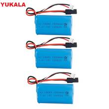 YUKALA 1-3PCS 18650 7.4v 1500mah Li-ion battery 15c for BG1518 BG1513 BG1515 BG1507 BG1506 1/12  RC truck 7.4 V 1500 MAH 2024 - buy cheap