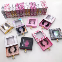 Custom Mink Lash Boxes Eyelash Packaging Box Fluffy 25mm Eyelashes Dramatic 5D Mink False Eyelashes 2024 - buy cheap