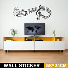 Wall Sticker Music Songs Sound Notes Melody Wall Decal Bedroom Office Decor Removable Music Sticker 2024 - buy cheap