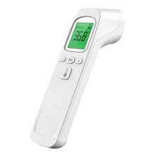 Термометр для лба, Бесконтактный цифровой инфракрасный измеритель температуры с тремя цветными экранами 2024 - купить недорого