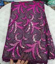 New high quality sequins embroidered French mesh lace Lace Nigeria Nigeria lace fabric for clothing skirt DIY dress fabric 2024 - buy cheap