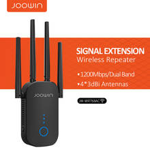 Joowin-extensor Wifi inalámbrico, repetidor Wifi de 1200Mbps, banda Dual, 2,4 y 5,8 Ghz, antena de 4 x 3dBi, amplificador de señal de largo alcance 2024 - compra barato