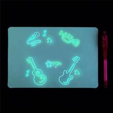 English Fluorescent Drawing Writing Board Draw With Light Fun Developing Toy Kids Educational Painting Pattern Random 2024 - buy cheap