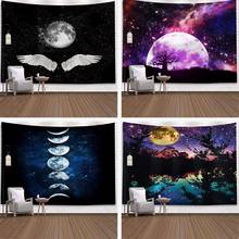 Galaxy Starry Sky Hanging Wall Tapestry Hippie Retro Home Decor Fantasy Moon Psychedelic Tapestries Yoga Beach Mat 95x73 230x180 2024 - buy cheap