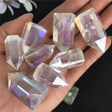 Mokagy anjo aura quartzo natural 1 peça, mira de quartzo com 40mm-50mm, branco transparente 2024 - compre barato