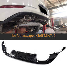 Rear Bumper Diffuser Lip Spoiler For Volkswagen VW Golf 7 7.5 MK7 Standard GTI 2017 2018 Four Outlet Black PP 2024 - buy cheap