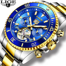 Watch Men 2022 LIGE New Fashion Mens Watches Top Luxury Tourbillon Automatic Mechanical Wristwatch All Steel Waterproof Clock 2024 - buy cheap