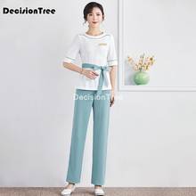 Ropa de trabajo de esteticista, uniforme de spa, trajes de trabajo, uniforme de spa, sauna, baño de pies, trajes de trabajo de hotel para mujer 2021 2024 - compra barato