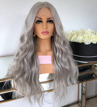 Ash Grey Natural Wave Human Hair Full Lace Wigs Transparent Lace Brazilian Remy Glueless Wig with Baby Hair 2024 - buy cheap