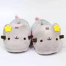 Hot Anime Winter Warm Mermaid Cat  Slippers Unisex Couples Cosplay Round Flock Doll Indoor Cute Home Pantoufle Shoes 2024 - buy cheap