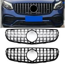 For Mercedes GLC Class W253 X253 C253 2015-2019 AMG Style Grill GT R Front Bumper Upper Grille GLC300 GLC350 Camera Accessories 2024 - buy cheap