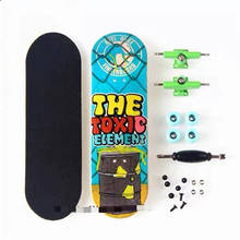 1 Set New Style In-stock Wooden Finger Skateboard With Bearings Wheel Foam Tape Set 2024 - buy cheap