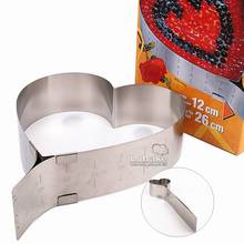 4-12 inches adjustable diameter 12--26cm stainless steel heart shape mousse cake ring molding pastry baking accessories 2024 - buy cheap