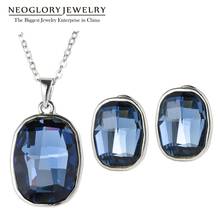 Neoglory, два цвета, ювелирный набор невесты для женщин, новинка 2020, JS9, украшенный кристаллами Swarovski 2024 - купить недорого
