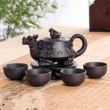 Authentic Yixing Dragon Teapot Sets 5pcs Ceramic Purple Clay Kung Fu Tea Set 1 Teapot + 4 Cups Handmade Zisha Teapot Set 2024 - buy cheap