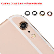 Задняя камера стеклянная крышка объектива Рамка держатель для iPhone 6 6 plus 6s 6s plus объектив камеры + рамка запасные части 2024 - купить недорого
